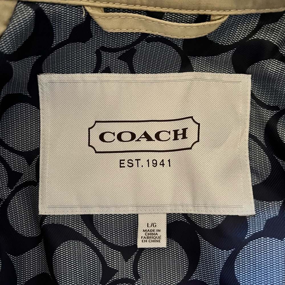 Coach beige trench coat! (Large)
